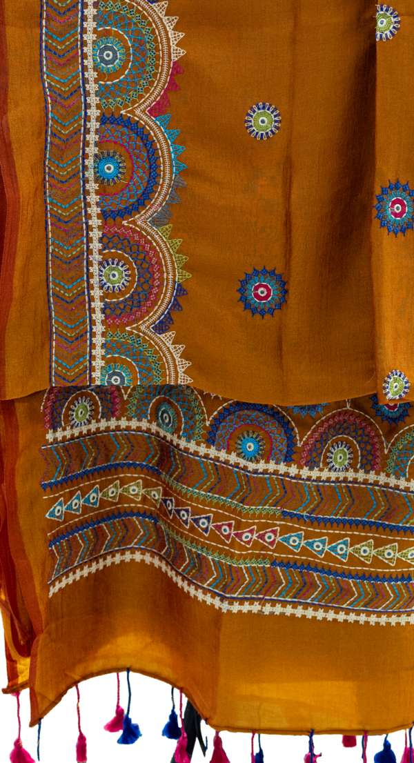 DSC_0262 Lambani Stitch On Tussar Silk