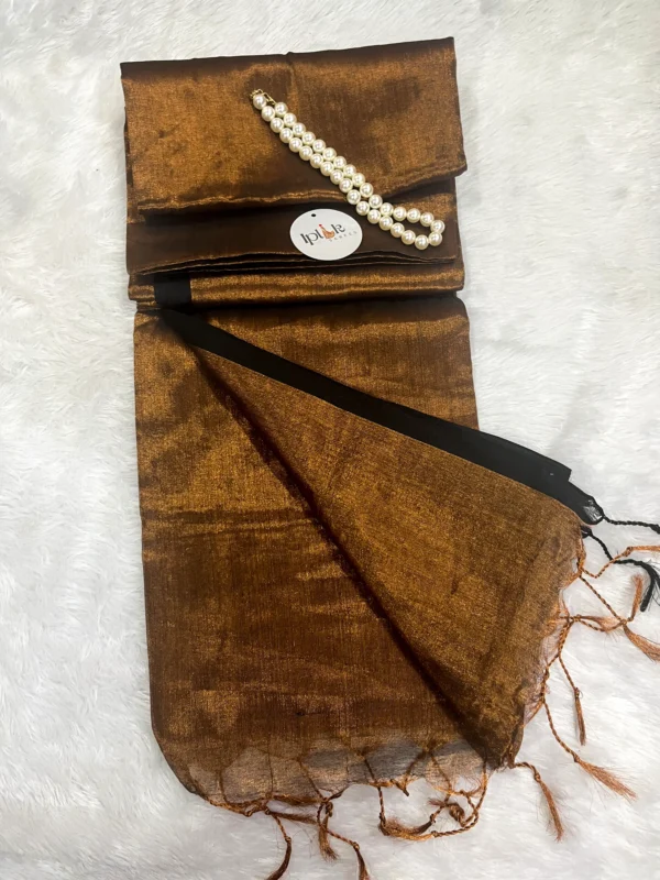 IMG_2161 Tanvi Metallic Copper Handloom Tissue Saree
