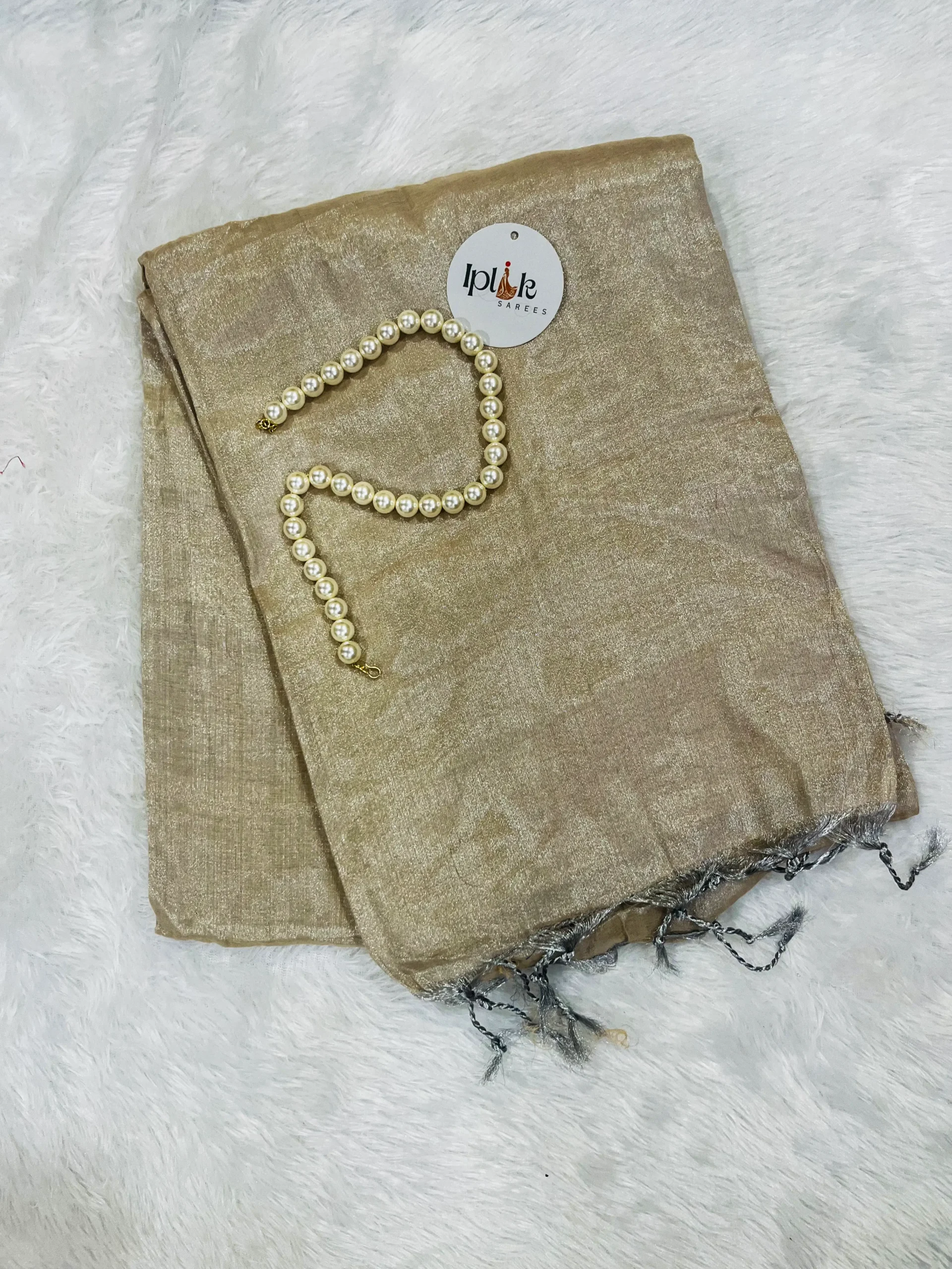 Shwetambari Pearl White Metallic Tissue