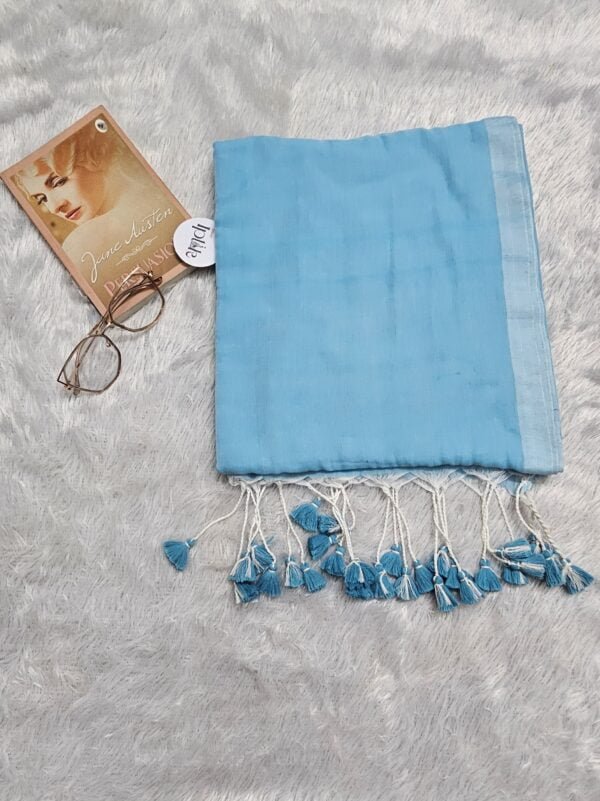 20240711_210153 Powder Blue – Dual Tone MulMul (Saree)