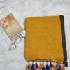 Sunset Yellow – Single Tone MulMul (Saree)