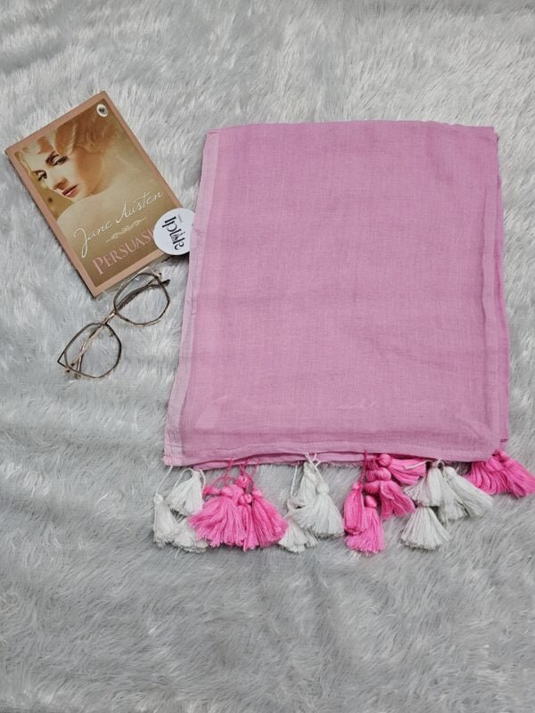 20240711_212552 Bubblegum Pink – Single Tone MulMul (Saree)