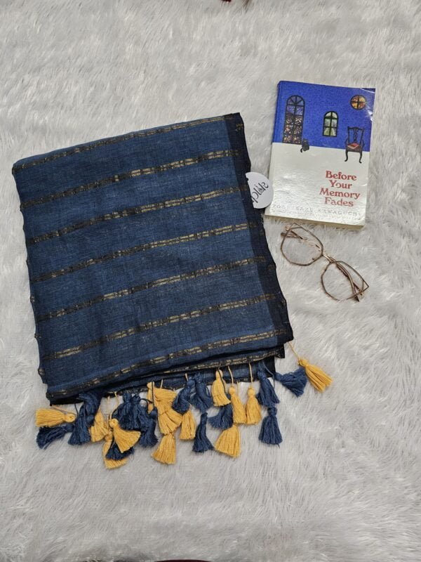 20240711_225258 Mul Cotton With Zari Spruce- MulMul (Saree)