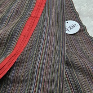 Mul Cotton With Stripes Multicolor- MulMul (Saree)