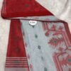 Mint Green- Red Cotton Handloom (Saree)