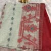 IMG_6730 Large White - Red Cotton Handloom (Saree)