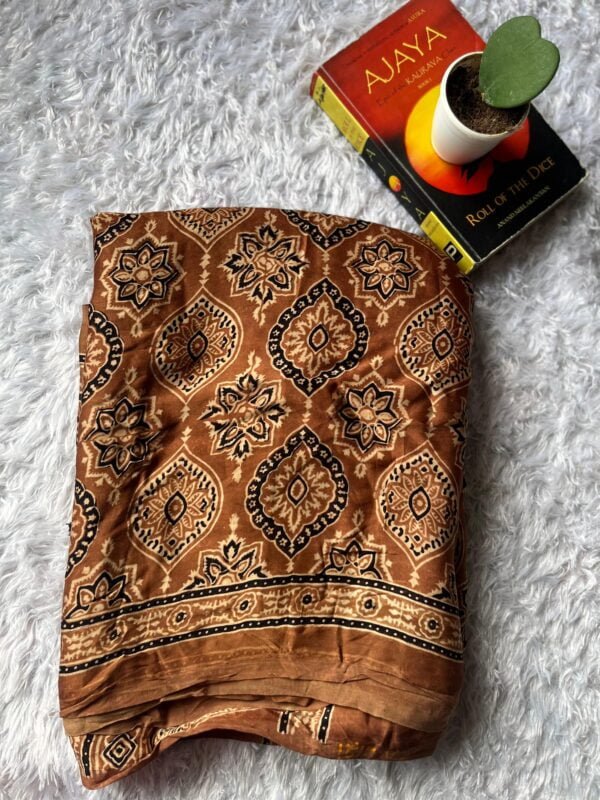 PHOTO-2024-09-05-10-30-50 15 Modal Ajrakh - Rust Orange Ajrakh with Almond Block Print
