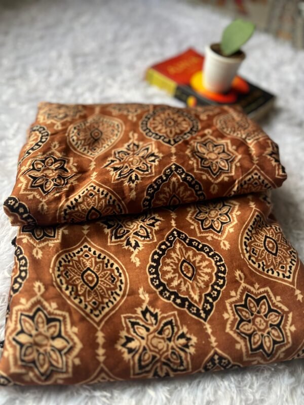 PHOTO-2024-09-05-10-30-50 16 Modal Ajrakh - Rust Orange Ajrakh with Almond Block Print