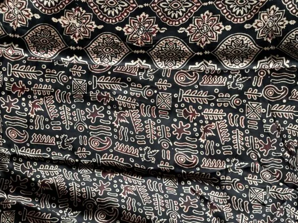 Modal Ajrak - Black Base White