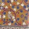 H 1 mustard yellow kalamkari sari labeliplik
