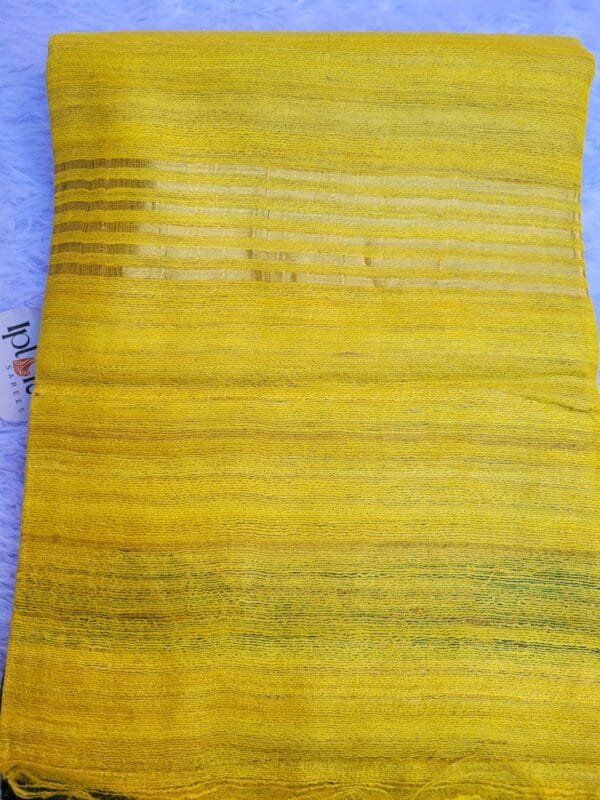 PHOTO-2025-03-20-18-28-49 Yellow Green Ghicha Tussar – Silk (With Silk Mark)