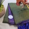 Blue Green Zari Lines Acrylic Cotton Saree