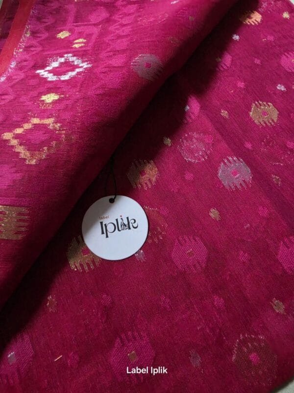 Hot Pink Jamdani Saree