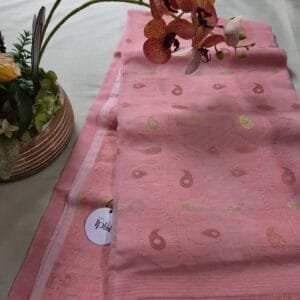 LI-JAM-04_01 Muted Pink Jamdani Saree
