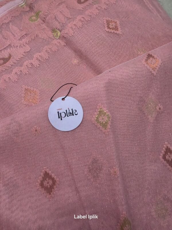 Muted Pink Jamdani Saree