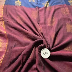 Navy Blue with Maroon Pallu Joba Saree