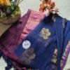 Navy Blue with Maroon Pallu Joba Saree