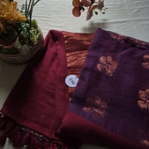 Purple with Maroon Pallu Joba Saree
