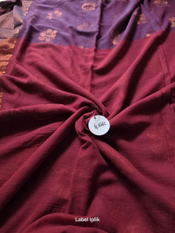 LI-JOB-04_02 Purple with Maroon Pallu Joba Saree