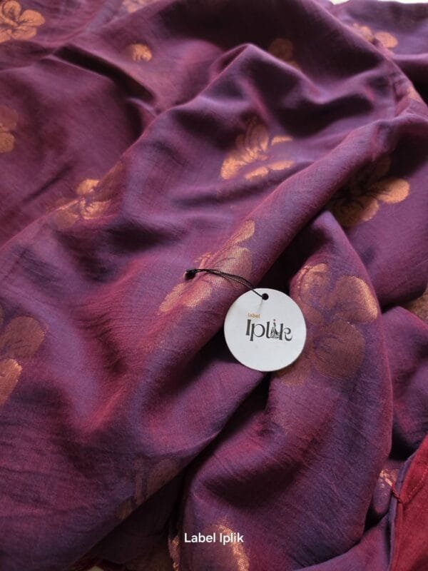 LI-JOB-04_04 Purple with Maroon Pallu Joba Saree