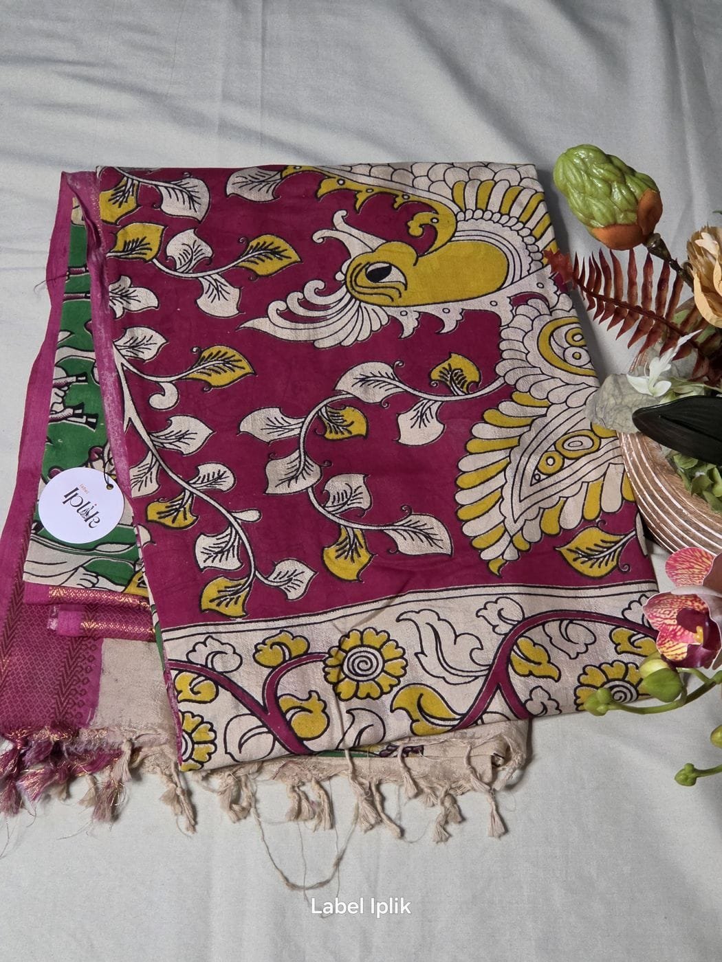 Kalamkari Nizam Border Saree