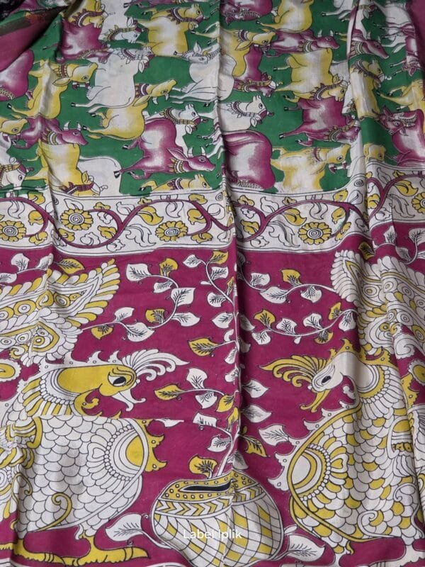 Kalamkari Nizam Border Saree
