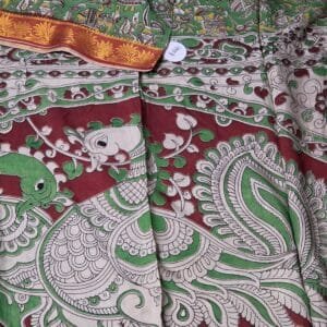 Kalamkari with Nizam Border Saree