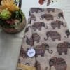 LI-KKO-01_01 Beige Elephant Motif Kalamkari Kota Saree