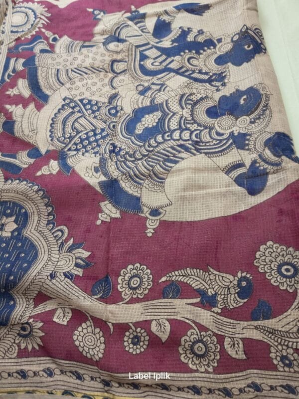 Heena Green Kalamkari Kota Saree