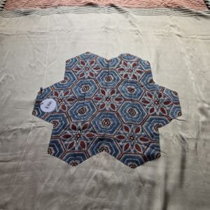 Modal Ajrakh Beige Saree
