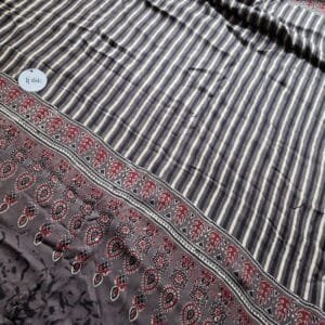 Modal Ajrakh Grey Saree