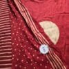 Modal Ajrakh Red & White Saree