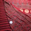 Modal Ajrakh Red Stripes Saree