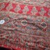 Modal Ajrakh Red Vertical Lines Saree