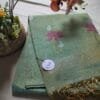 LI-MAT-02_01 Green Linen Tissue Matka Saree