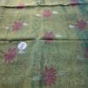 LI-MAT-02_02 Green Linen Tissue Matka Saree