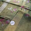 LI-MAT-03_03 Henna Green Linen Tissue Matka Saree