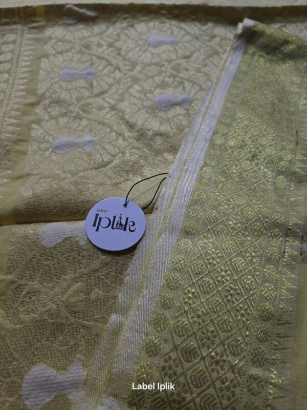 LI-MAT-06_05 Yellow Cotton Benarasi Matka Saree
