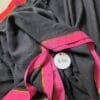 Black with Pink Border Mul Cotton Saree
