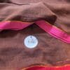 Brown with Ganga Jamuna Red Pink Border Mul Cotton Saree