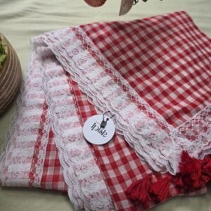 Checks with Lace Mul Cotton Saree