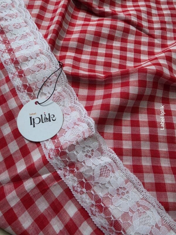 LI-MUL-03_02 Checks with Lace Mul Cotton Saree