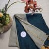 Green with Grey Border Mul Cotton Saree