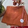 Rust Orange Mul Cotton Saree
