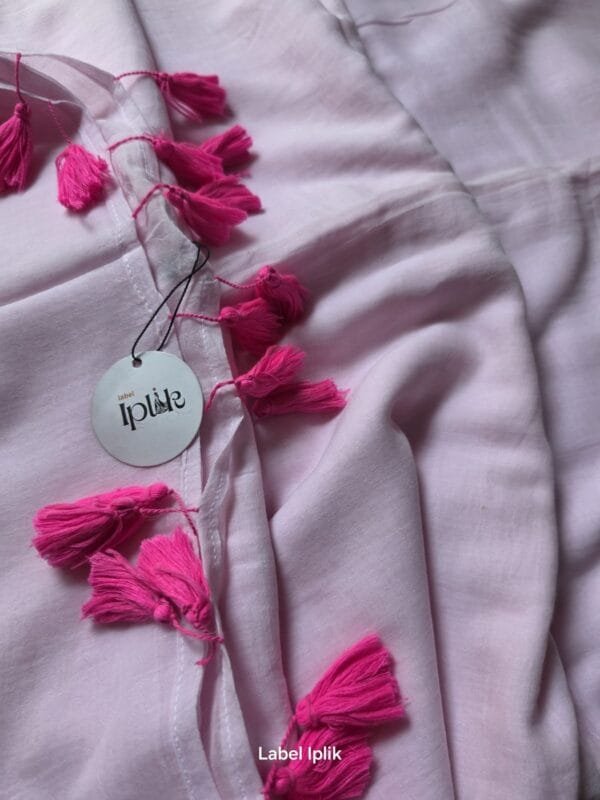 LI-MUL-15_03 Baby Pink Mul Cotton Saree