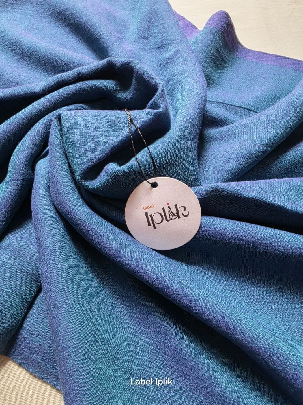 Blue with Purple Hue Mul Cotton Saree