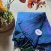 Blue with Green Hue Mul Cotton Saree