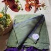 Green with Blue Mul Cotton Saree