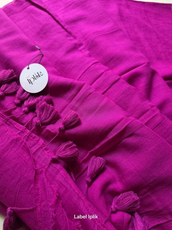 LI-MUL-21_05 Hot Pink Mul Cotton Saree