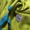 Lime Yellow with Blue Border Mul Cotton Saree